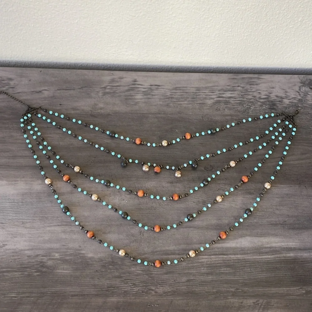 Arden B Five layered beaded necklace - Picture 6 of 7